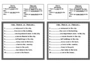 English worksheet: there is &there are