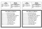 English Worksheet: there is &there are