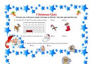 English Worksheet: Christmas Quiz