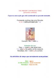 English Worksheet: The Present Continuous Tense