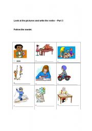 English worksheet: VERBS - Part 3