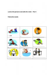 English worksheet: VERBS - PART 4