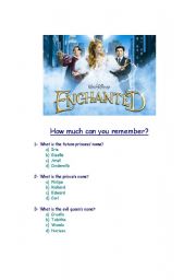 Movie Activity - Enchanted