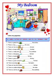 English Worksheet: WHAT IS WHERE?