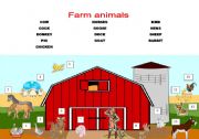 English Worksheet: farm animals