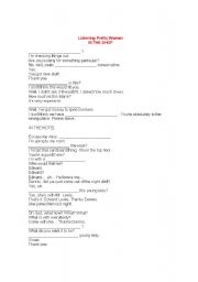 English Worksheet: In the shop - Listening Pretty Woman