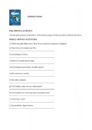 English Worksheet: Finding Nemo