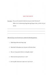 English Worksheet: Meet the parents