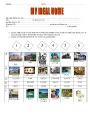 English Worksheet: MY IDEAL HOME