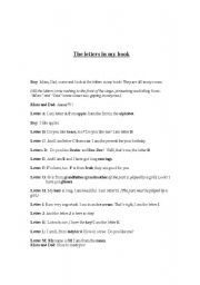 English Worksheet: fun dialogue with alphabet letters