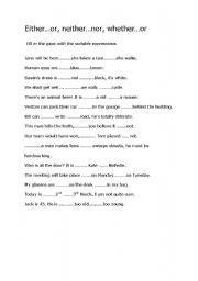 English Worksheet: conjunctions