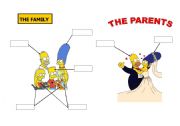 English worksheet: The Simpsons family