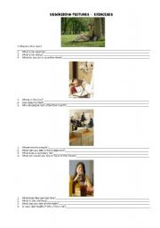 English Worksheet: DESCRIBING PICTURES ELEMENTARY