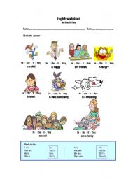 English Worksheet: He/She/It/They