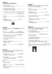 English worksheet: Revision exercises part 2