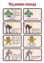 English Worksheet: js Halloween riddles 05 of 5