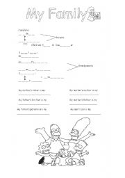 English worksheet: My Family