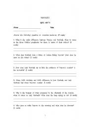 English Worksheet: Macbeth Quiz Act 2