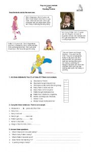 English Worksheet: personal info