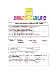 English Worksheet: SUPERLATIVES AND COMPARATIVES
