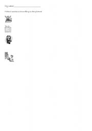 English Worksheet: writing sentences