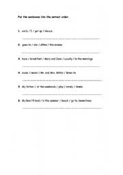 English worksheet: FREQUENCY ADVERBS (EXERCISE)