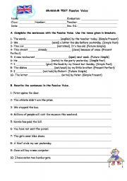 English Worksheet: Passive Voice