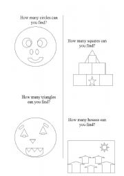 English Worksheet: find the shapes