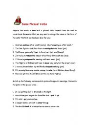English Worksheet: Phrasal verbs