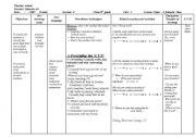 English Worksheet: lesson plan