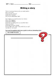 English Worksheet: Writing a story