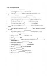 English worksheet: exercises on simple past