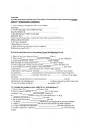 English Worksheet: mixed exercises