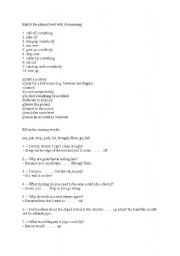 English Worksheet: Phrasal verbs