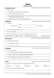 English Worksheet: India - listening exercises