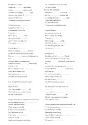 English worksheet: youve got a friend-james taylor