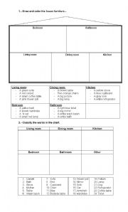 English worksheet: House Furniture