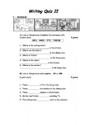 English Worksheet: Writing quiz