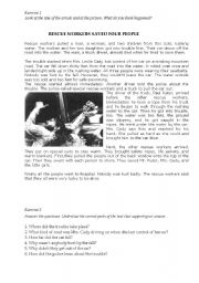 English Worksheet: rescue workers