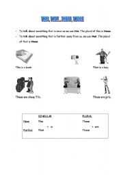 English worksheet: This, that, these, those