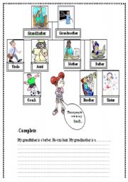 English Worksheet: family activities