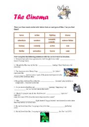 English Worksheet: The cinema