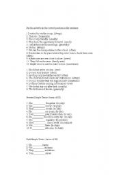 English worksheet: Adverbs of frequency Present Simple, PAst Simple