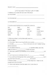 English worksheet: Vocabulary