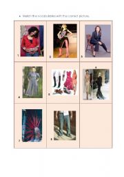 English Worksheet: Outfit vocabulary (2pgs)