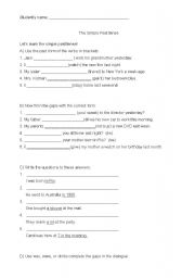 English Worksheet: Past Simple