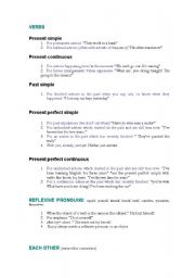 English worksheet: BASIC VERB TENSES AND INFINITIVE/GERUND