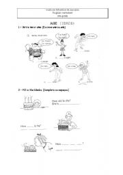 English Worksheet: Age - 5th grade