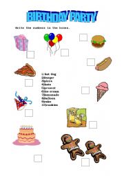 English Worksheet: birthday