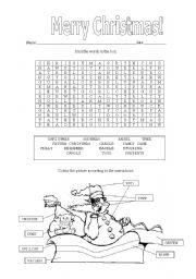 English Worksheet: Christmas worksheet